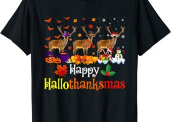 deer lover happy hallothanksmas halloween xmas party t shirt men