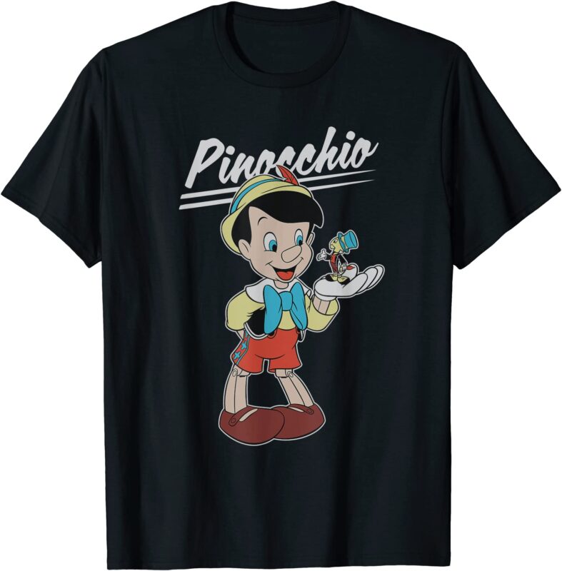 disney pinocchio and jiminy cricket t shirt men