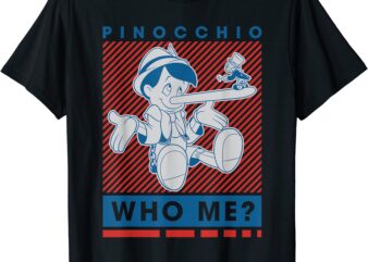 disney pinocchio and jiminy cricket who me t shirt men