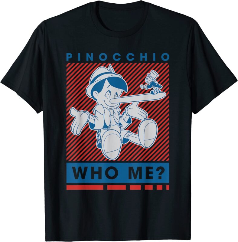 disney pinocchio and jiminy cricket who me t shirt men