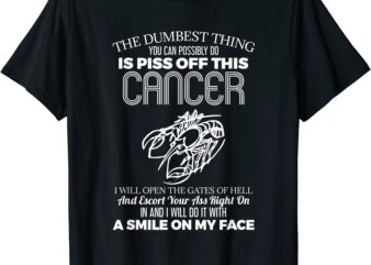 dont piss off cancer horoscope zodiac astrology t shirt men