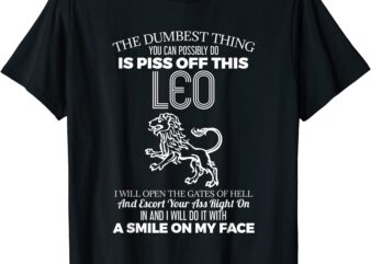 dont piss off leo horoscope zodiac astrology t shirt men