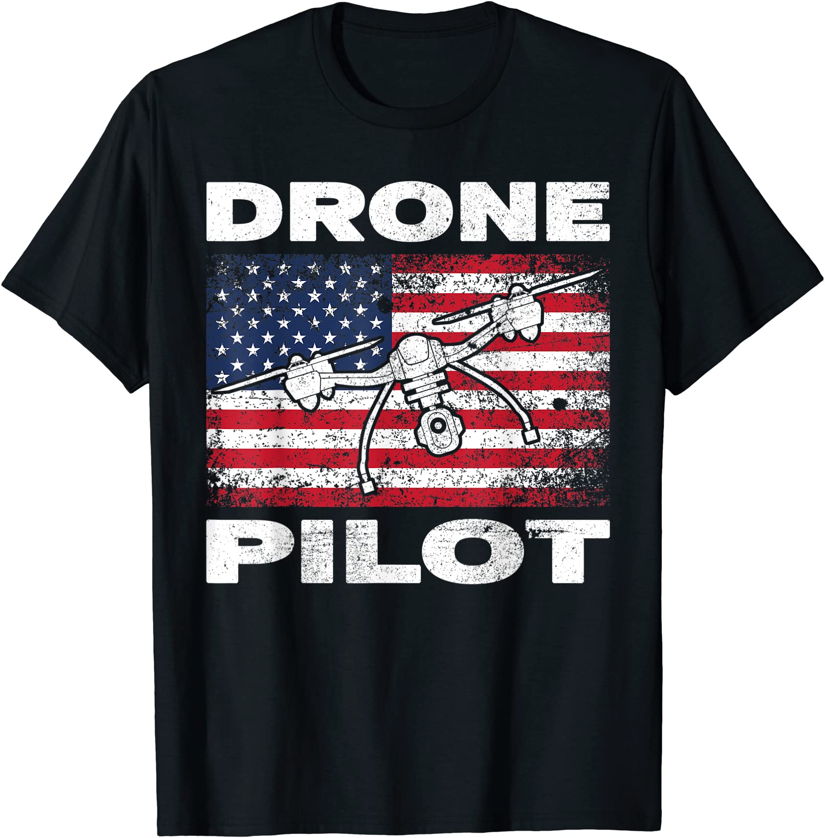 drone pilot racing t shirt distressed american flag gift men - Buy t ...
