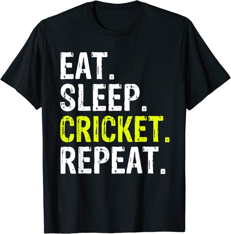 eat sleep cricket repeat gift sports t shirt men