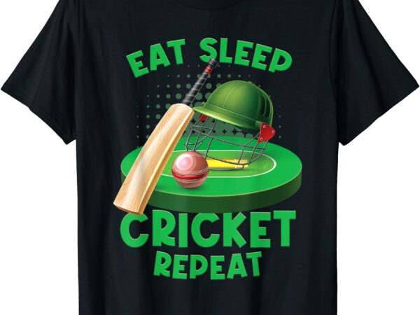 Eat sleep cricket vintage cricket ball game field positions t shirt men