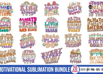 Motivational Sublimation Bundle t shirt designs for sale