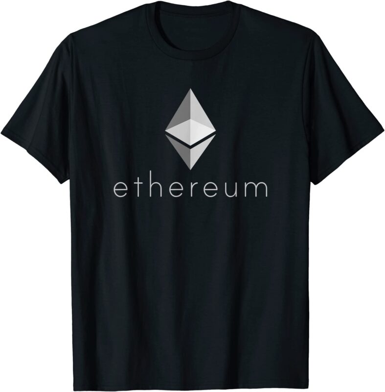 ethereum official logo ethereum logo t shirt men - Buy t-shirt designs