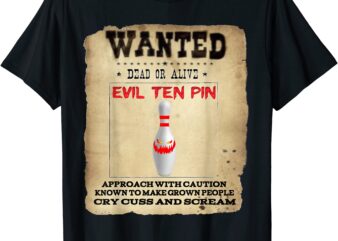 evil ten pin 10 funny bowling short sleeve t shirt men