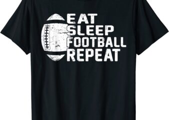 football player eat sleep football repeat love football t shirt men