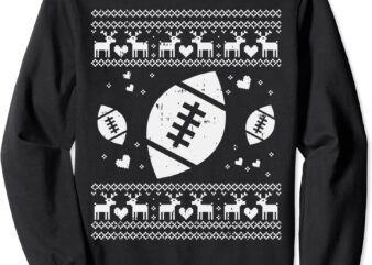 football ugly christmas sweater ball sport player boy gift sweatshirt unisex