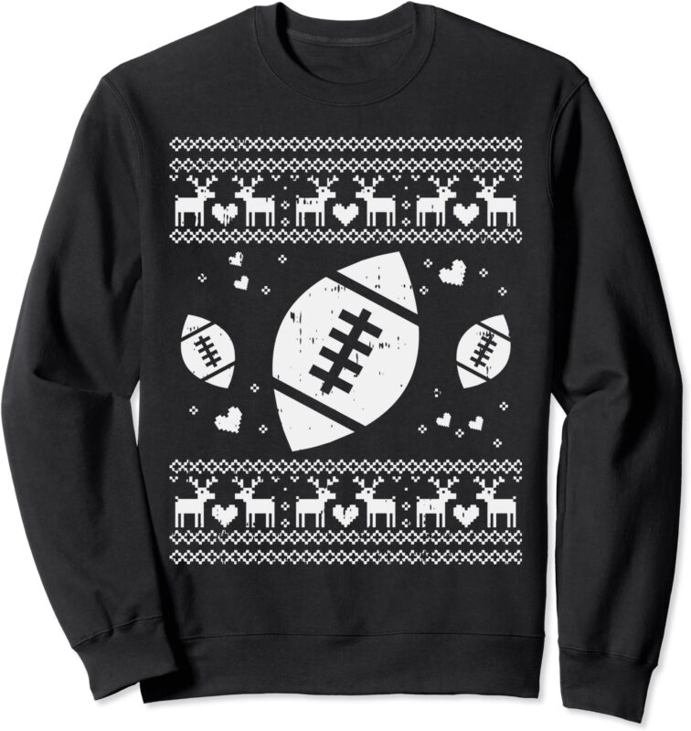 football ugly christmas sweater ball sport player boy gift sweatshirt unisex