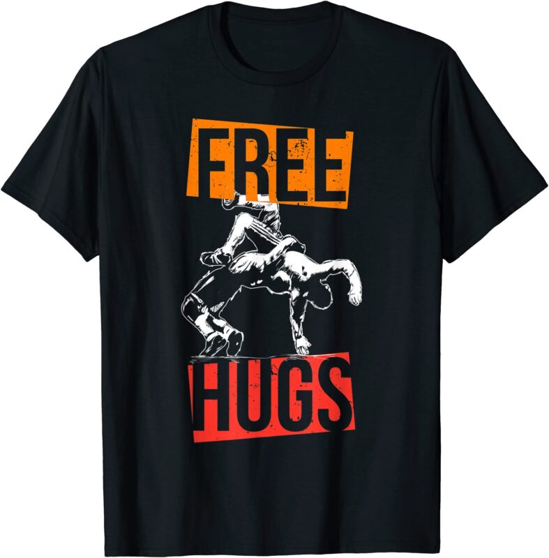 free hugs judo wrestling catchen t shirt men - Buy t-shirt designs