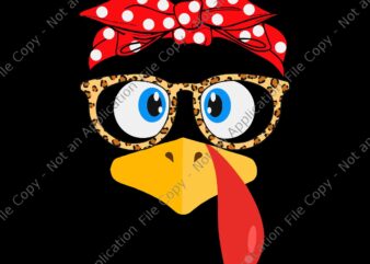 Thanksgiving Turkey Face Leopard Print Glasses Svg, Turkey Face Svg, Thanksgiving Day Svg, Turkey Face Leopard Svg t shirt designs for sale