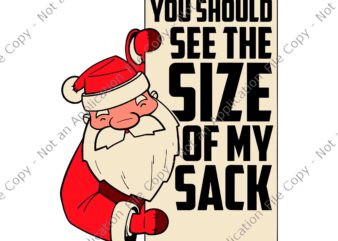 You Should See The Size Of My Sack Santa Svg, Funny Santa Christmas Svg, Santa Svg, Christmas Svg