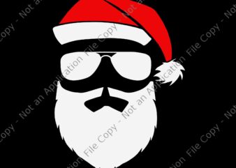 Santa Claus Face Sunglasses with Hat Beard Christmas Svg, Santa Claus Svg, Santa Svg, Christmas Svg, Santa Christmas Svg