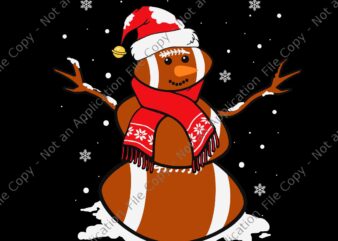 Football Snowman Christmas Svg, Football Snowman Hat Santa Svg, Snowman Christmas Svg, Christmas Svg