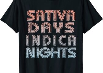 fun weed shirt sativa days indica nights stoner t shirt men
