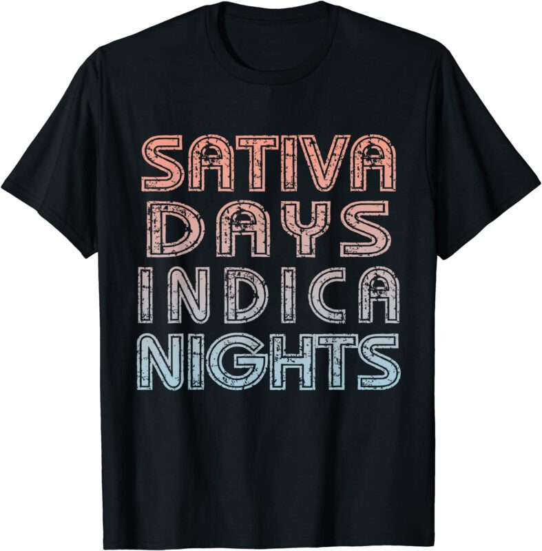 fun weed shirt sativa days indica nights stoner t shirt men