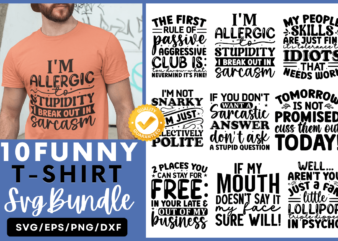 Funny Tshirt Svg Bundle