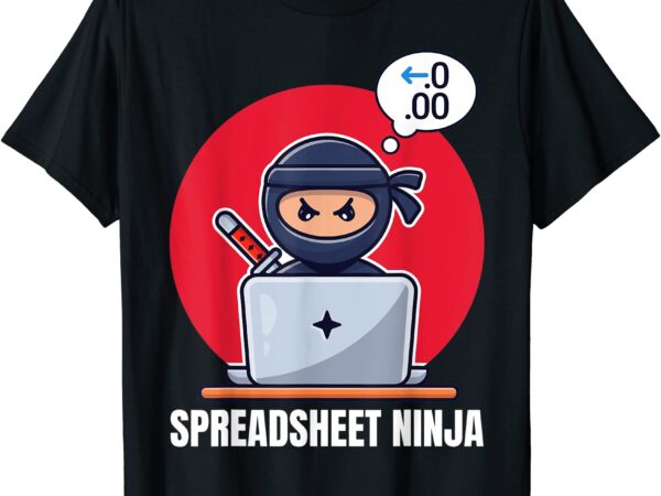Funny accountant ninja accounting bookkeeper t shirt men
