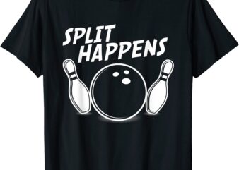 funny bowling shirt split happens t shirt men