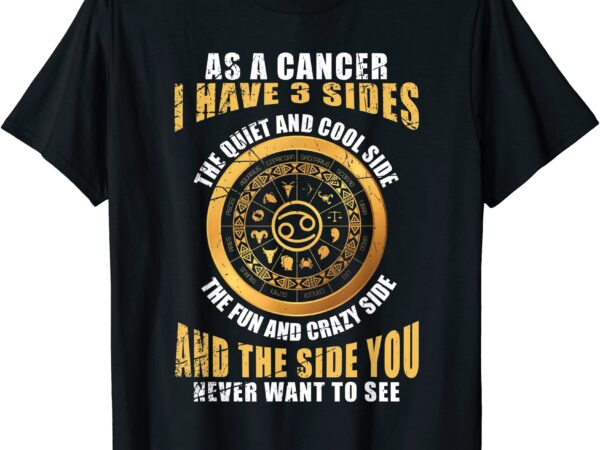 Funny cancer character horoscope cancer gift zodiac sign t shirt men