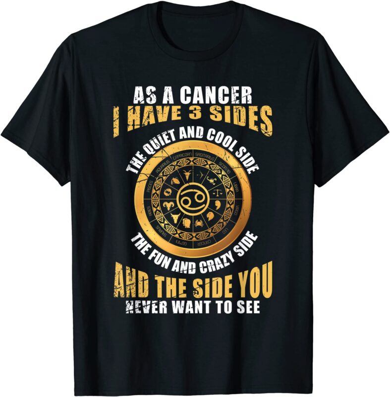 funny cancer character horoscope cancer gift zodiac sign t shirt men