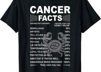 funny cancer tee cancer facts awesome zodiac sign t shirt men