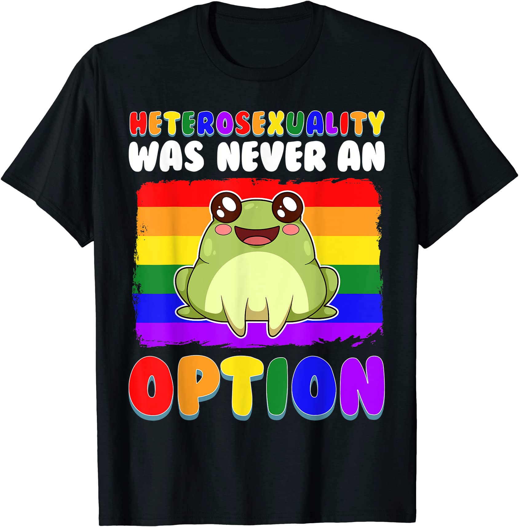 funny gay frog lgbt flag rainbow pride frog kawaii lgbtq t shirt men
