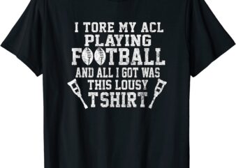 funny knee surgery torn acl us football sports injury gift t shirt men