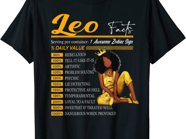 Funny leo facts awesome zodiac sign horoscope birthday t shirt men