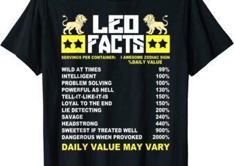 funny leo zodiac sign leo facts t shirt men