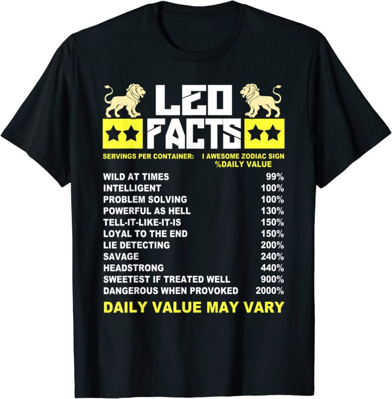 funny leo zodiac sign leo facts t shirt men - Buy t-shirt designs