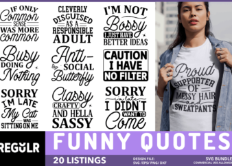 Funny Quotes Svg Bundle