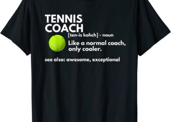funny tennis coach definition coaching gift t shirt men