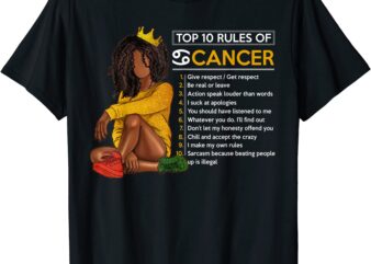 funny top 10 rules of cancer zodiac sign horoscope birthday t shirt men