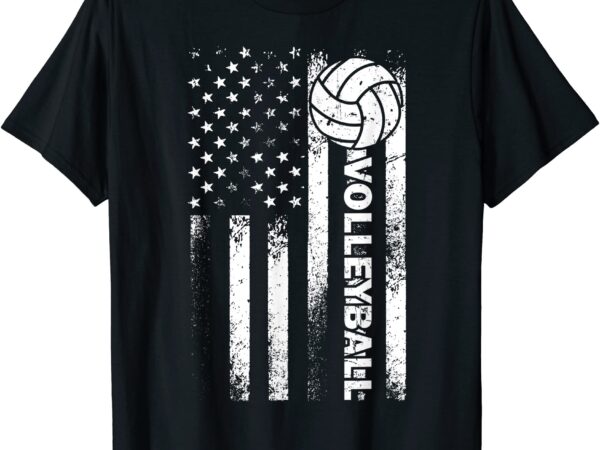 Funny volleyball design for men women usa patriotic athlete t shirt men