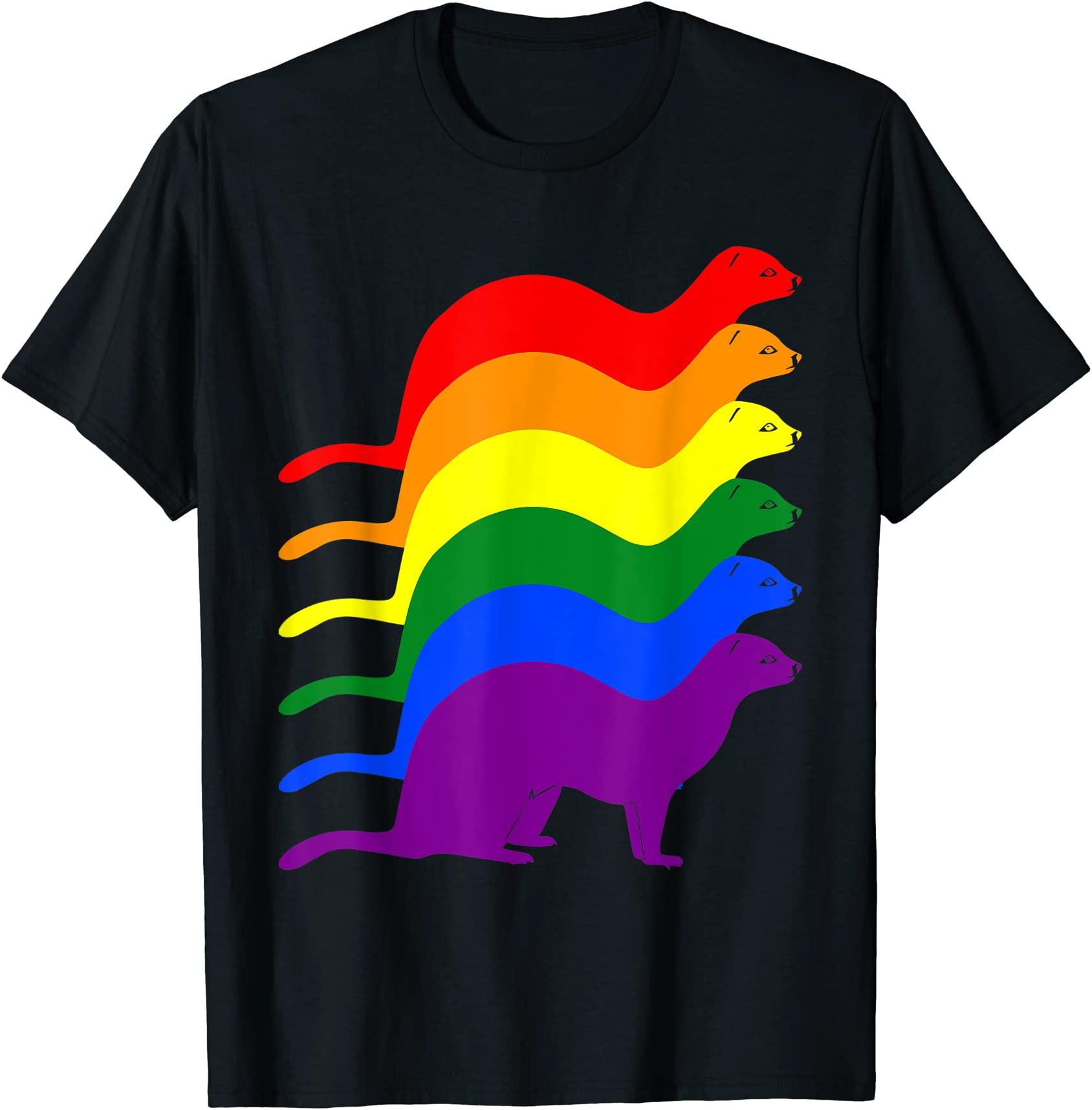gay pride ferret lgbt rainbow flag awareness t shirt men - Buy t-shirt ...