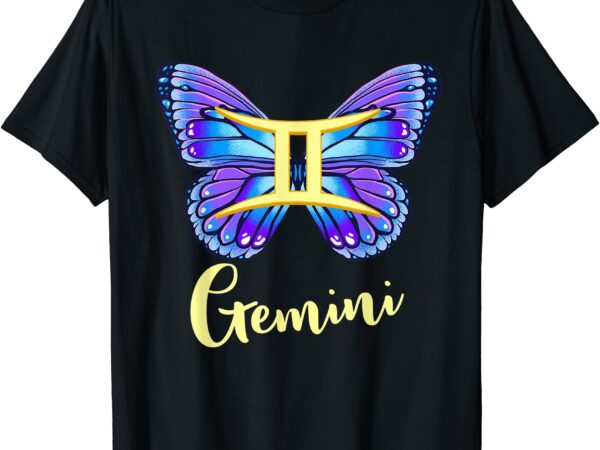 Gemini butterfly zodiac sign of butterfly wings for women t shirt men
