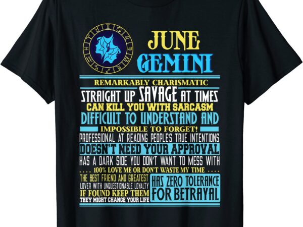 Gemini facts shirt funny june gemini birthday gift shirt men