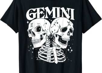 gemini faery crystal witch shirt skull constellation men t shirt design template