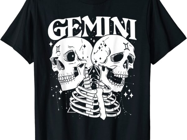 Gemini faery crystal witch shirt skull constellation men t shirt design template