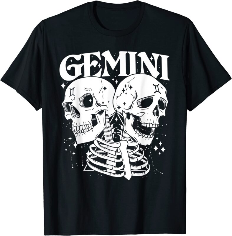 gemini faery crystal witch shirt skull constellation men