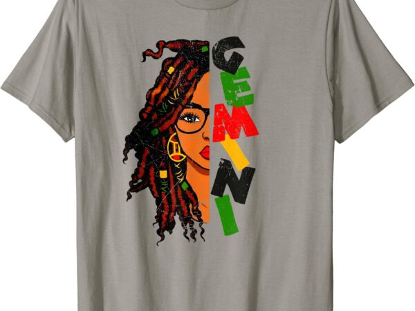 Gemini girl afro locs girl zodiac signs birthday girls t shirt men