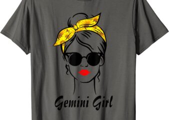 gemini girl shirt woman face with sunflower turban t shirt men