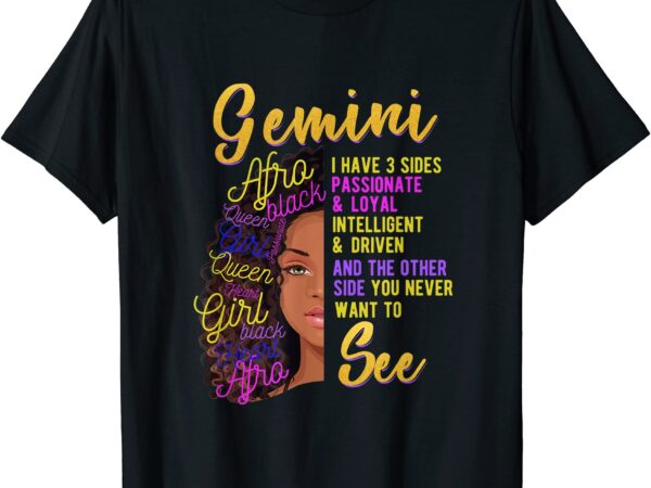 Gemini i have 3 sides zodiac sign t shirt men