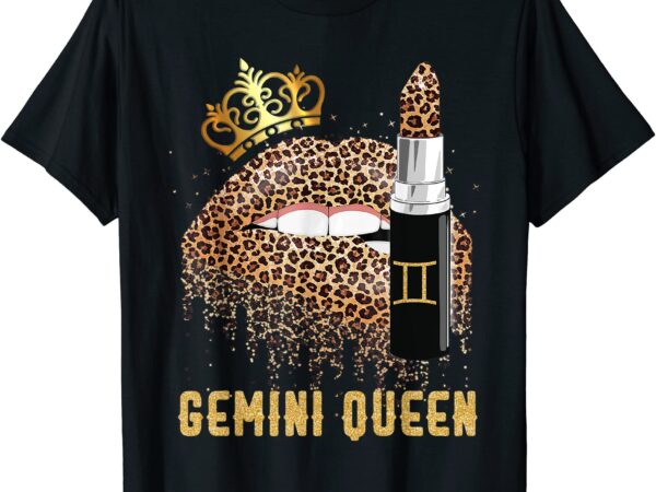Gemini queen leopard lips shirt gemini t shirt men