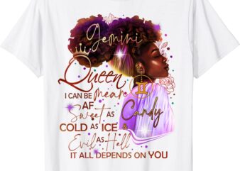 gemini queen sweet as candy birthday gift for black women t shirt men1