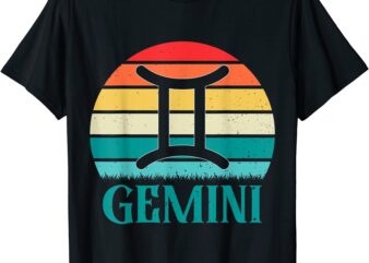 gemini sunset zodiac t shirt men