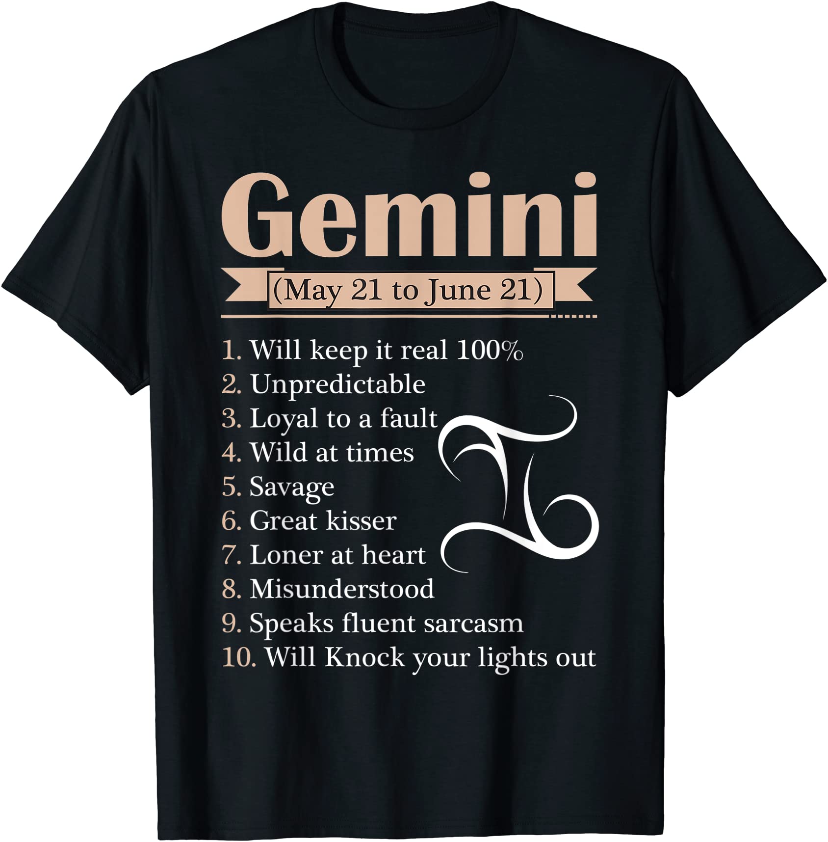 gemini zodiac sign astrology t shirt may june birthday t shirt men ...